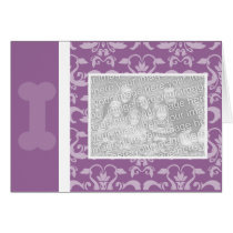 Purple Pattern Dog Bone Cards by PoshPetPrints Purple Pattern Dog Bone Cards