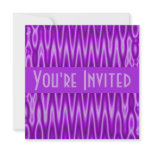 purple pattern invitations