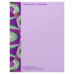 purple pattern letterhead design