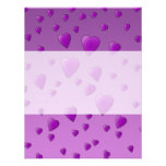 Purple Pattern of Love Hearts. Custom Invitations