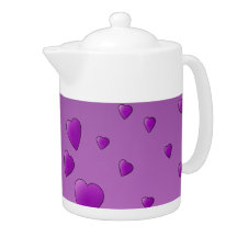 Purple Pattern of Love Hearts.