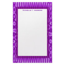 purple pattern stationery
