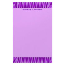 purple pattern stationery