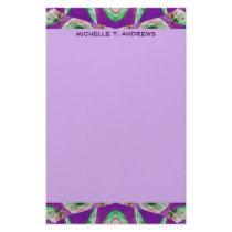 purple pattern stationery