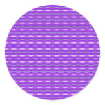 purple pattern round sticker