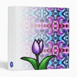 Purple patterned tulip binder
