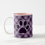 Purple Paw Print Coffee Mugs