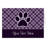 Purple Paw Print Greeting Card