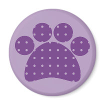 Purple Paw Print Magnets by PugsNPals Purple Paw Print Magnets