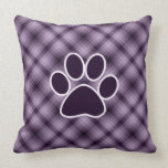 Purple Paw Print Pillow