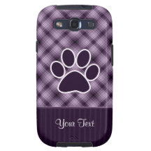 Purple Paw Print Samsung Galaxy SIII Case