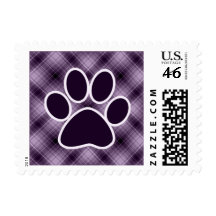 Purple Paw Print Stamps
