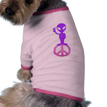 Purple Peace Alien Pet Tshirt