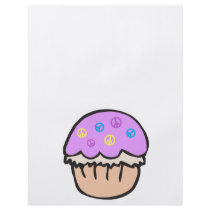 Purple Peace Cupcake Custom Flyer