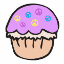 Purple Peace Cupcake photo sculptures by cupcakewear Purple Peace Cupcake photo sculptures