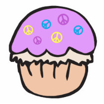 Purple Peace Cupcake photo sculptures by cupcakewear Purple Peace Cupcake photo sculptures