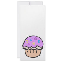 Purple Peace Cupcake Custom Rack Cards
