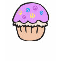 Purple Peace Cupcake t-shirts by cupcakewear Purple Peace Cupcake t-shirts