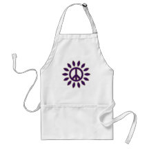 PURPLE PEACE FLOWER APRON