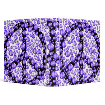 Purple Peace Sign Bubbles binders