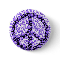 Purple Peace Sign Bubbles buttons