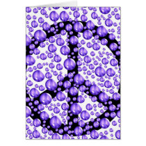 Purple Peace Sign Bubbles cards