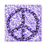 Purple Peace Sign Bubbles Magnet Purple Peace Sign Bubbles Magnet