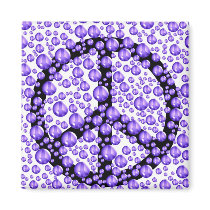 Purple Peace Sign Bubbles magnets
