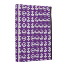 Purple peace sign iPad folio covers