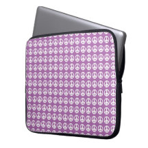 Purple peace sign Laptop Sleeve