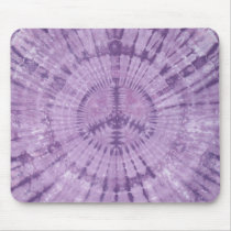 Purple Peace Sign Mouse Pad