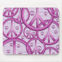 Purple Peace Sign Mousepad by karenwhiteskreations Purple Peace Sign Mousepad