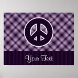 Purple Peace Sign Posters