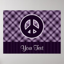Purple Peace Sign Posters