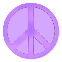Purple Peace Sign Sticker