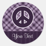 Purple Peace Sign Sticker