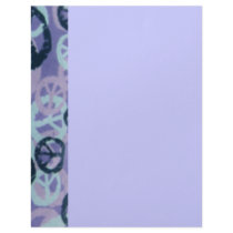 Purple Peace Signs Letterhead Stationary