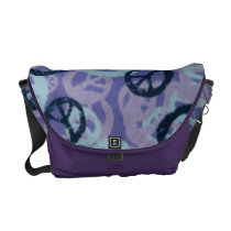 Purple Peace Signs Messenger Bag Purse messenger bags