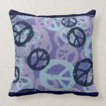 Purple Peace Signs Pillow american mojo pillows