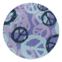Purple Peace Signs Stickers stickers