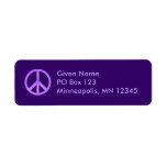 Purple Peace Symbol Avery Label Return Address Labels
