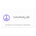 Purple Peace Symbol Business Card