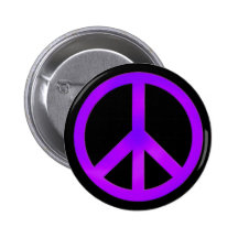 Purple Peace Symbol Button
