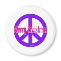 Purple Peace Symbol magnets