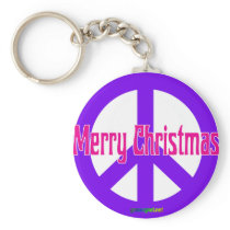 Purple Peace Symbol keychains