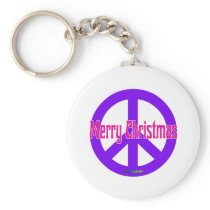 Purple Peace Symbol keychains
