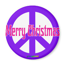 Purple Peace Symbol magnets