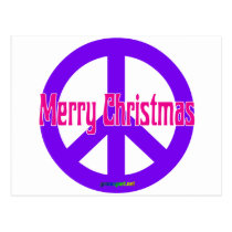 Purple Peace Symbol postcards