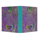 Purple Peacock Feathers Binder