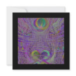 Purple Peacock Feathers Invitations